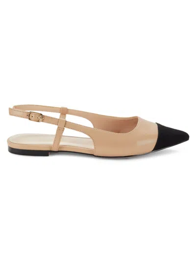 Shop Saks Fifth Avenue Women's Samantha Two Tone Mules In Beige Black