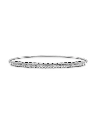 Shop Saks Fifth Avenue Women's 14k White Gold & 0.4 Tcw Lab Grown Diamond Bangle Bracelet