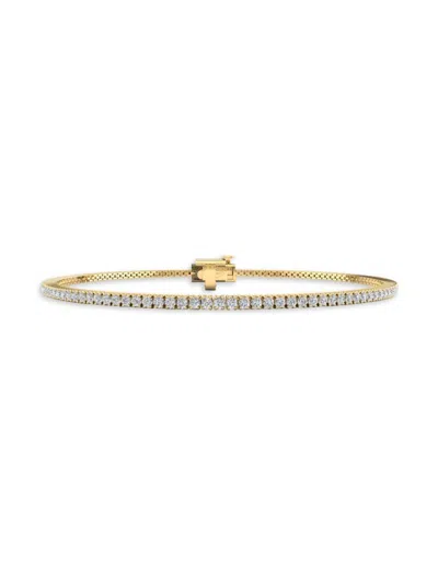 Shop Saks Fifth Avenue Women's 14k Yellow Gold & 1 Tcw Lab Grown Diamond Tennis Bracelet