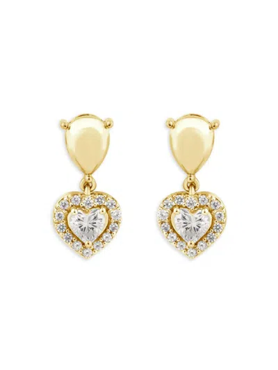 Shop Saks Fifth Avenue Women's 14k Yellow Gold & 0.5 Tcw Lab Grown Diamond Heart Drop Earrings