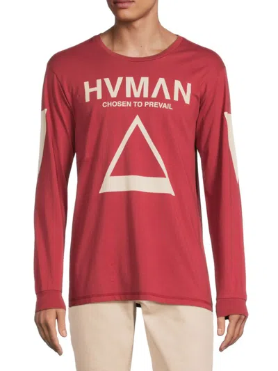 Shop Hvman Men's Chosen To Prevail Long Sleeve T Shirt In Rosewood