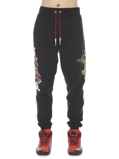 Shop Cult Of Individuality Men's Graphic Drawstring Sweatpants In Black