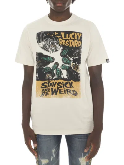 Shop Cult Of Individuality Men's Lucky Bastard Monsters Graphic Tee In Cream
