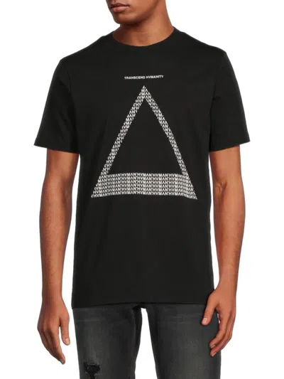 Shop Hvman Men's Logo Crewneck T Shirt In Black