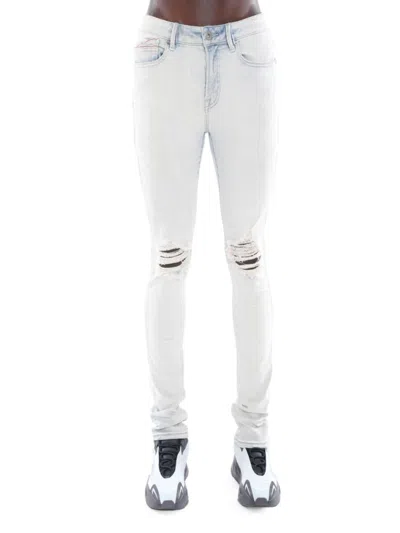 Shop Cult Of Individuality Men's High Rise Super Skinny Distressed Jeans In Foil
