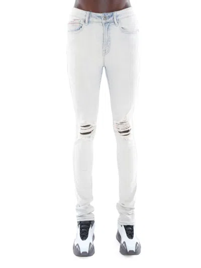 Cult Of Individuality Punk Distressed Super Skinny Jeans In Foil