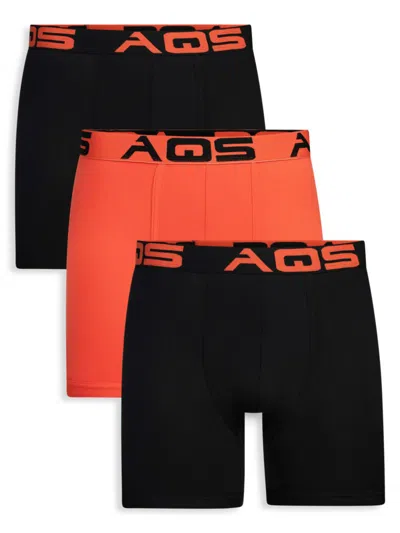 Shop Aqs Men's 3-pack Assorted Boxer Briefs In Neutral