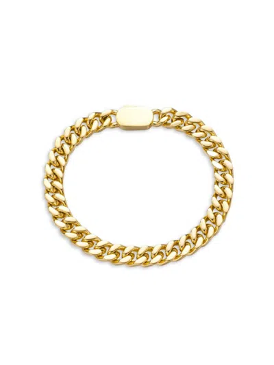 Shop Jean Claude Men's Goldtone Zig Zag Chain Bracelet In Neutral