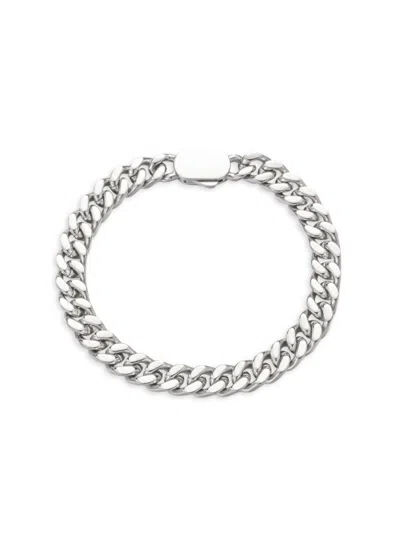 Shop Jean Claude Men's Stainless Steel Zig Zag Chain Bracelet In Neutral