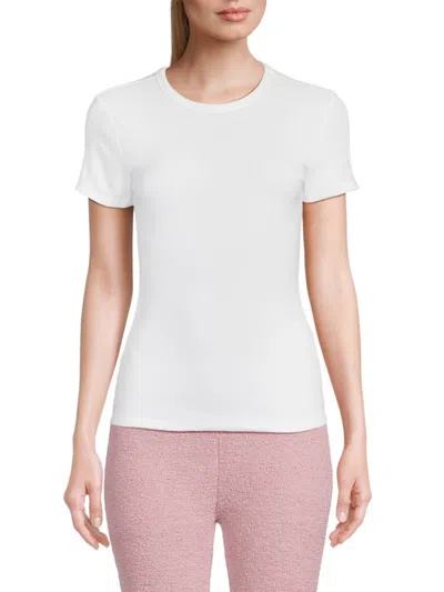 Shop Rd Style Women's Cecie Ribbed Crewneck Tshirt In White