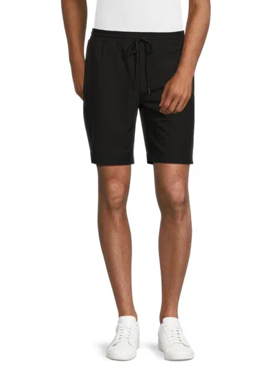 Shop Hedge Men's Solid Drawstring Shorts In Black