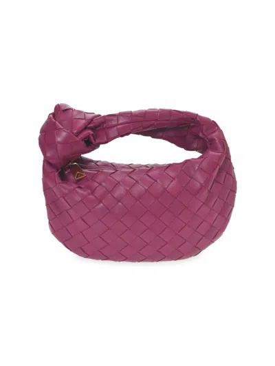 Shop Bottega Veneta Women's Mini Jodie Leather Hobo Bag In Violet