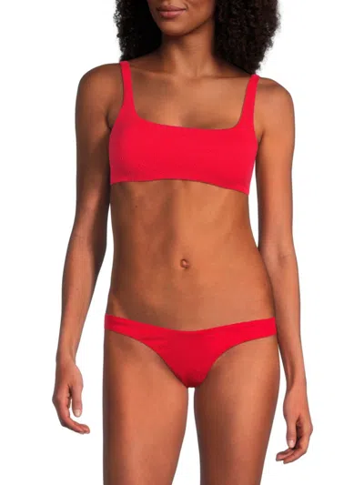 Shop Vix Women's Firenze Zuri Bikini Top In Red
