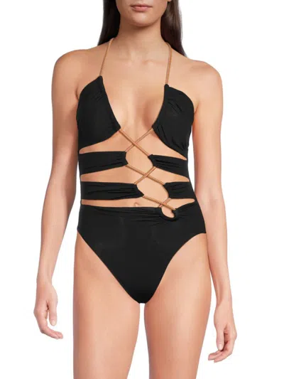 Shop Vix Women's Zaila Cutout One Piece Swimsuit In Black