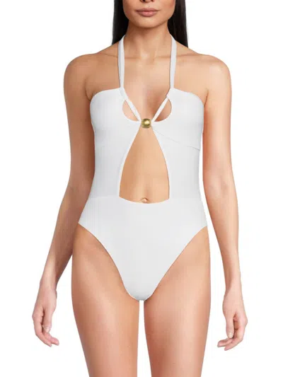 Shop Vix Women's Brenda One-piece Swimsuit In White