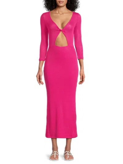 Shop Vix Women's Anna Knit Cover Up Dress In Pink