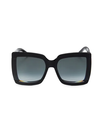 Shop Jimmy Choo Women's Renee 61mm Butterfly Sunglasses In Black