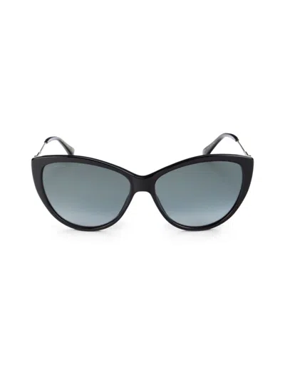 Shop Jimmy Choo Women's 60mm Cat Eye Sunglasses In Blue