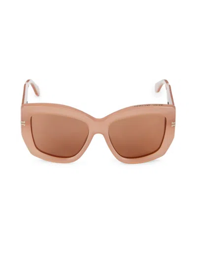 Shop Marc Jacobs Women's 55mm Square Sunglasses In Pink