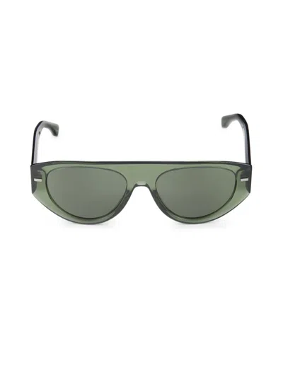 Shop Hugo Boss Men's Boss 1443/s 56mm Oval Sunglasses In Green