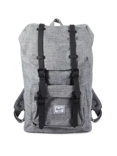Shop Herschel Supply Co Men's Little America Mid Volume Flap Backpack In Grey