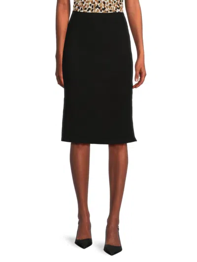 Shop M Magaschoni Women's Ribbed Skirt In Black