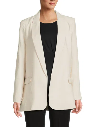 Truth By Republic Women's Solid Open Front Blazer In Beige