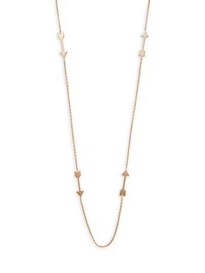 Shop Zoë Chicco Women's Feel The Love 14k Yellow Gold Arrow Necklace