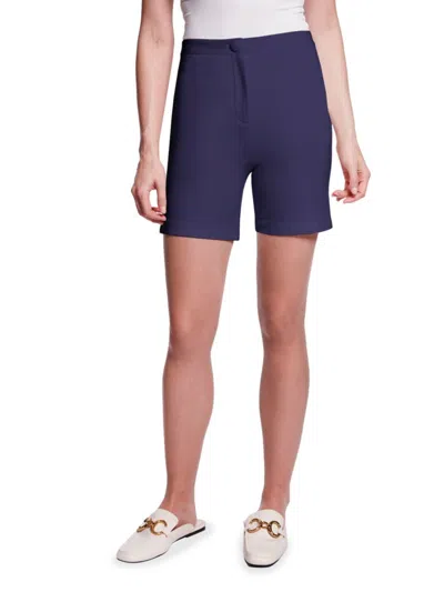 Shop Capsule 121 Women's Plato Flat Front Shorts In Navy