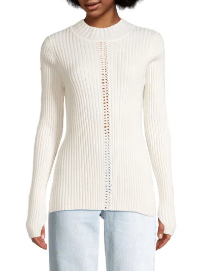 Shop Capsule 121 Women's The Composite Cashmere Blend Sweater In White