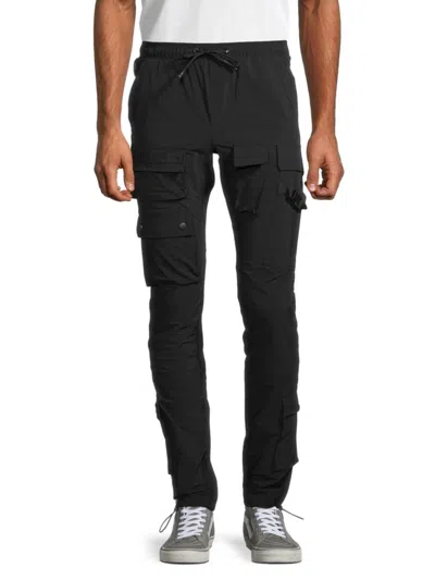 Shop American Stitch Men's Tactical Cargo Joggers In Black