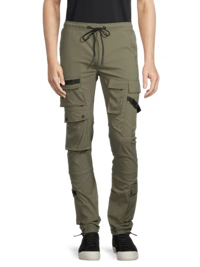 Shop American Stitch Men's Tactical Cargo Joggers In Olive