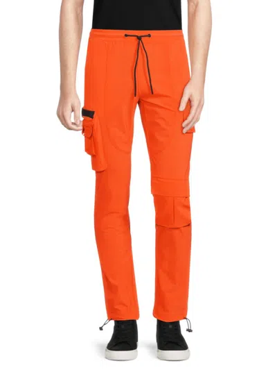 Shop American Stitch Men's Solid Drawstring Pants In Orange