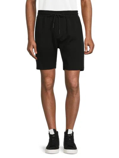 Shop American Stitch Men's Solid Drawstring Shorts In Black
