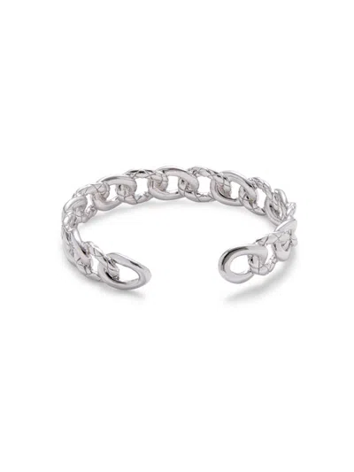 Judith Ripka Women's Aura Curb Sterling Silver Cuff Bracelet In Silver