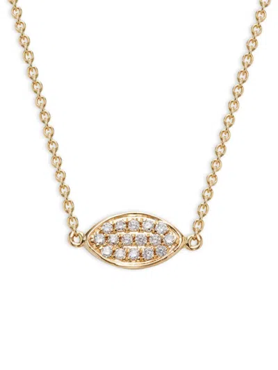 Shop Sydney Evan Women's 14k Yellow Gold & 0.06 Tcw Diamond Pendant Necklace