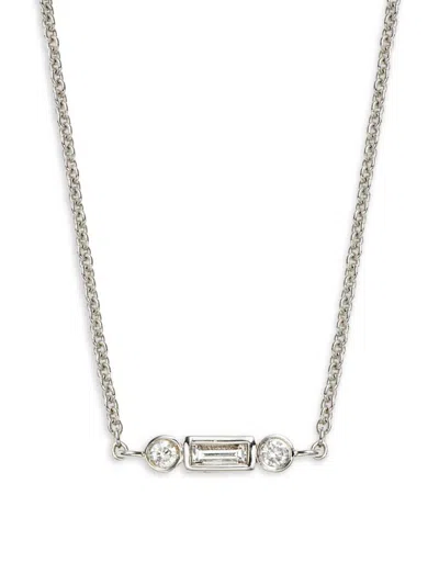 Shop Sydney Evan Women's 14k White Gold & 0.09 Tcw Diamond Pendant Necklace