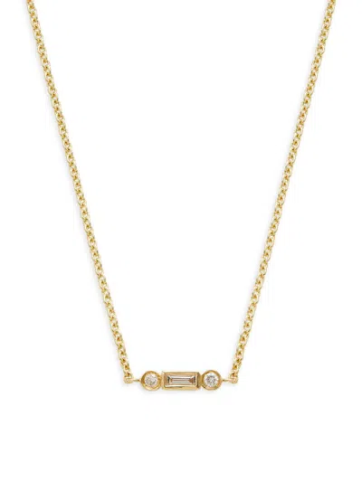 Shop Sydney Evan Women's 14k Yellow Gold & 0.09 Tcw Diamond Necklace