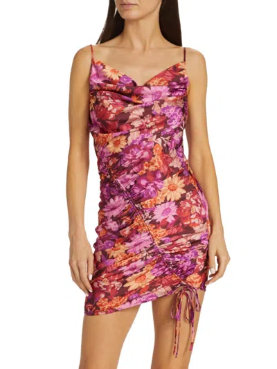 Shop En Saison Women's Giselle Floral Mini Dress In Red Multi