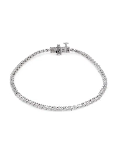 Shop Saks Fifth Avenue Women's 18k White Gold & 1 Tcw Lab Grown Diamond Bracelet
