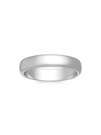 Shop Saks Fifth Avenue Women's Build Your Own Collection Platinum Band Ring In 4 Mm