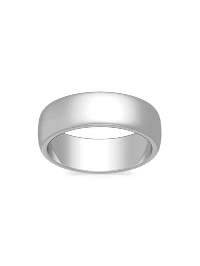 Shop Saks Fifth Avenue Women's Build Your Own Collection Platinum Band Ring In 6 Mm