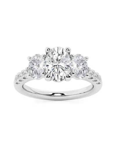 Shop Saks Fifth Avenue Women's 14k White Gold & 2 Tcw Lab Grown Diamond Ring