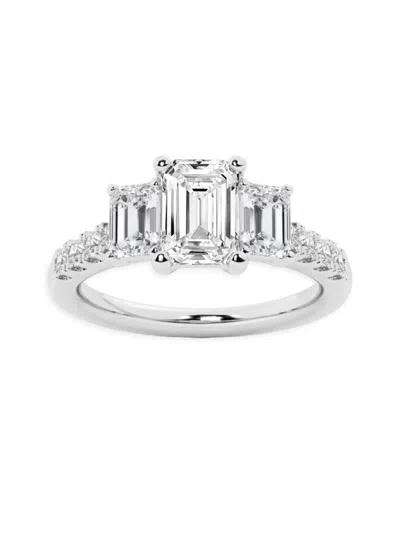 Shop Saks Fifth Avenue Women's 14k White Gold & 2 Tcw Lab Grown Diamond Ring