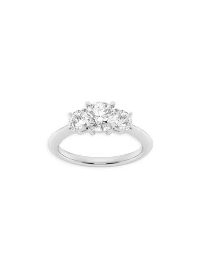 Shop Saks Fifth Avenue Women's Build Your Own Collection 14k White Gold Three Stone Lab Grown Diamond Engagement Ring In 2 Tcw