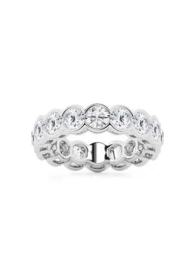 Shop Saks Fifth Avenue Women's Build Your Own Collection 14k White Gold Lab Grown Diamond Channel Eternity Ring In 5 Tcw