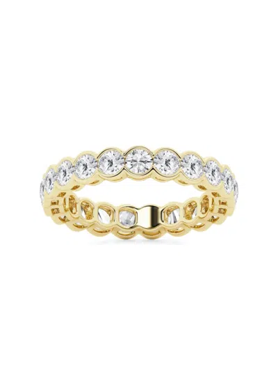 Shop Saks Fifth Avenue Women's Build Your Own Collection 14k Yellow Gold Lab Grown Diamond Channel Eternity Ring In 2 Tcw