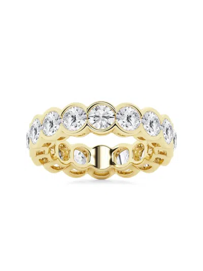Shop Saks Fifth Avenue Women's Build Your Own Collection 14k Yellow Gold Lab Grown Diamond Channel Eternity Ring In 5 Tcw