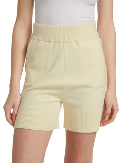 Shop N:philanthropy Women's Balfour High-waisted Knit Shorts In Pearl