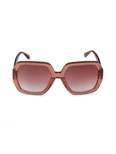 Shop Diff Eyewear Women's Nola 54mm Geometric Sunglasses In Brown